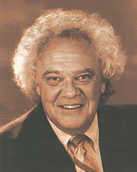 Headshot of Russell L Herron, a greyscale newspaper clipping