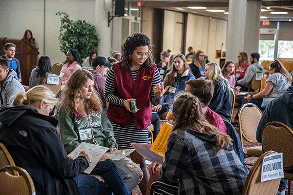 Group photo of poverty simulation event