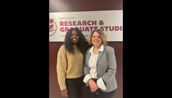 Christine with her supervisor Anne Kea.