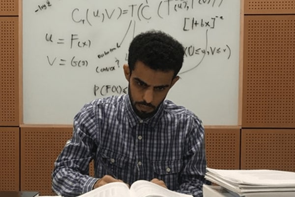 Statistics graduate student completing problem.