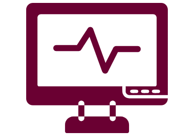 Pulse icon on a computer screen.