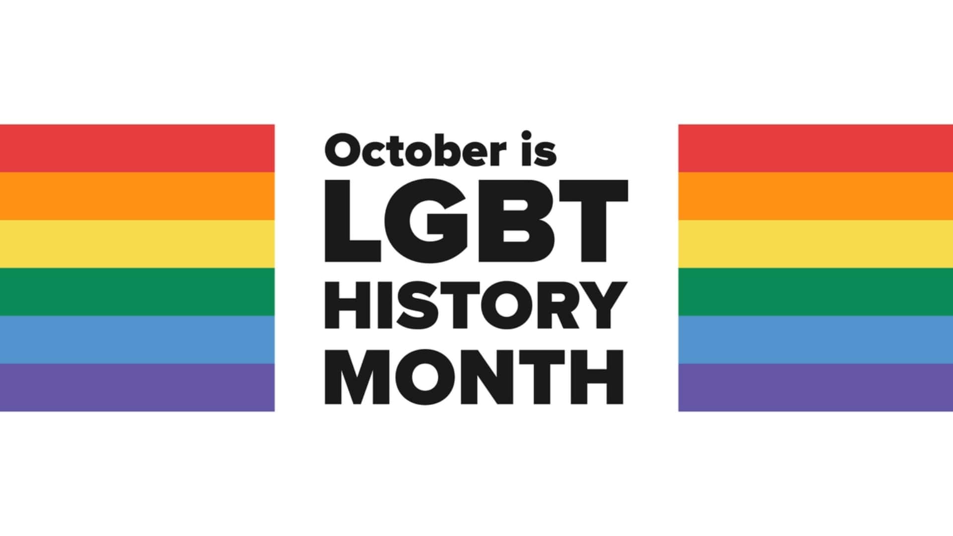 Two rainbows on either side of the image, with