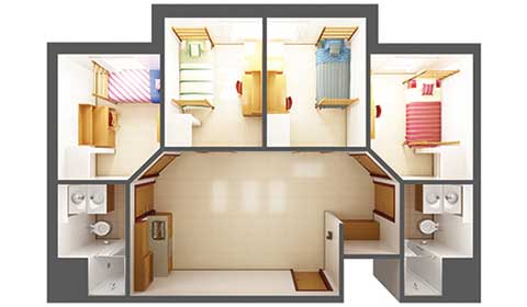 Celani and Fabiano Halls floor plan