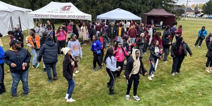 CMU Black Alumni Chapter tailgate event during a CMU football game.