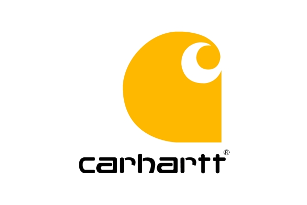 The Carhartt logo featuring a stylized yellow C symbol above the brand name carhartt in lowercase black letters.